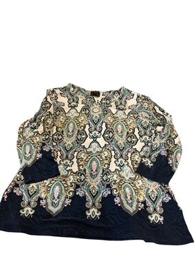 JM Collection Paisley Medallion Knit Tunic